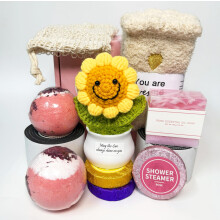 OJAYERR Bath Sets for Women Gift Positive Sunflower Birthday Gifts Best Friend Pamper Get Well, Sending Sunshine Gifts