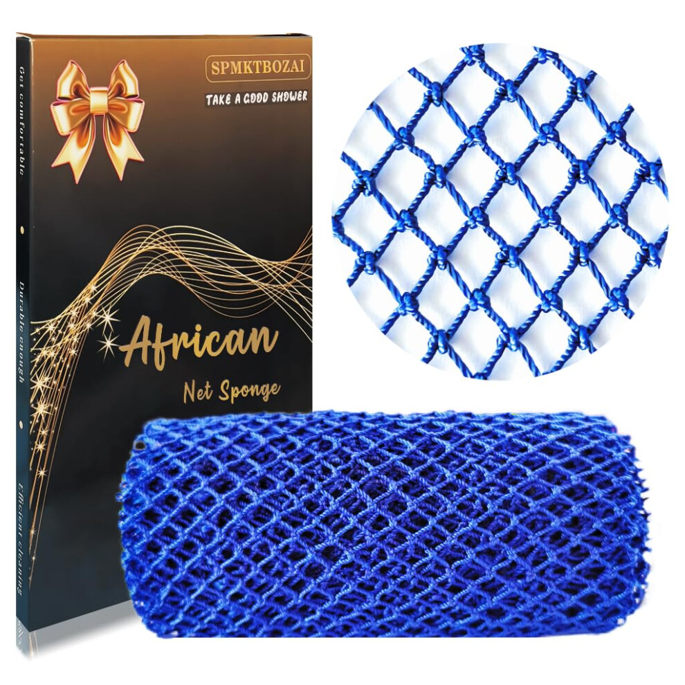 Spmktbozai African Net Sponge Authentic, African Exfoliating Sponge Real African Net Black Owned, African Bath Sponge Back Scrubber