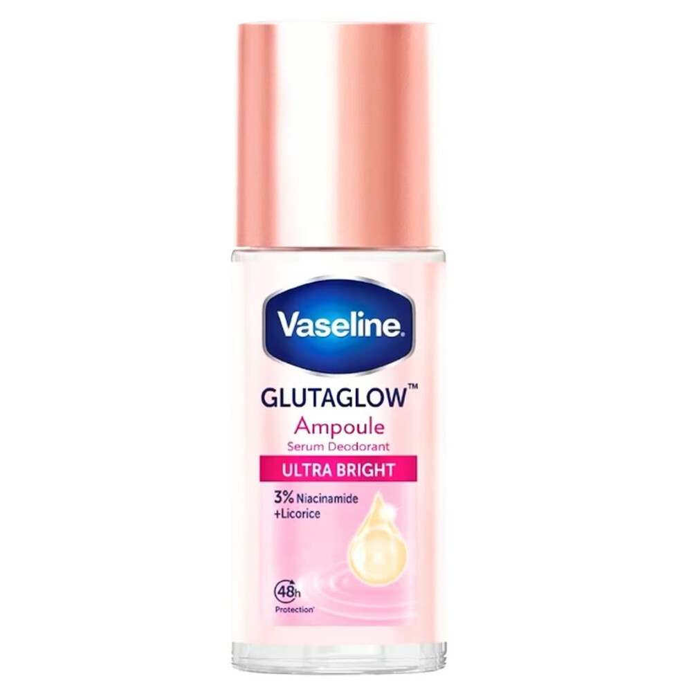 Vaseline Glutaglow Ampoule Deodorant, Ultra Bright Antiperspirant Roll-On, 45Ml