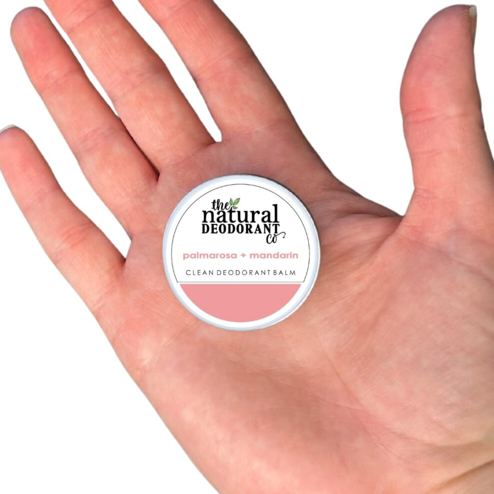 The Natural Deodorant Co . Mini/Sample Size 10G, Palmarosa & Mandarin Clean Deo Balm, Lasts 10 Days, Effective Protection