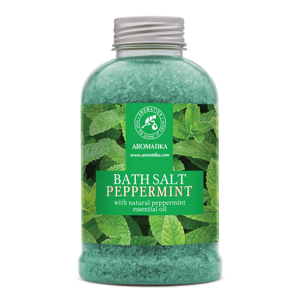 Aromatika Trust The Power Of Nature Aromatika Peppermint Bath Salts With Natural Essential Oil Â 600 G Aromatherapy Bath Soak For Muscle Relaxation, Good Sleep & Stress Relief