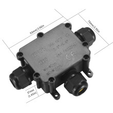 2pcs IP68 waterproof junction box 3 way outdoor electrical connector o