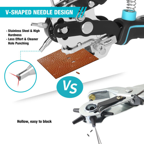 DURATECH Belt Hole Punch Multifunction Heavy Duty Hole Puncher for Lea 1