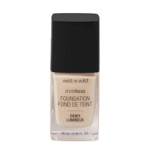 Wet n Wild Photo Focus Dewy Foundation, Hydrating Liquid Foundation for Normal to Dry Skin, Flash-Proof No White Cast, Buildable Radiant Finish