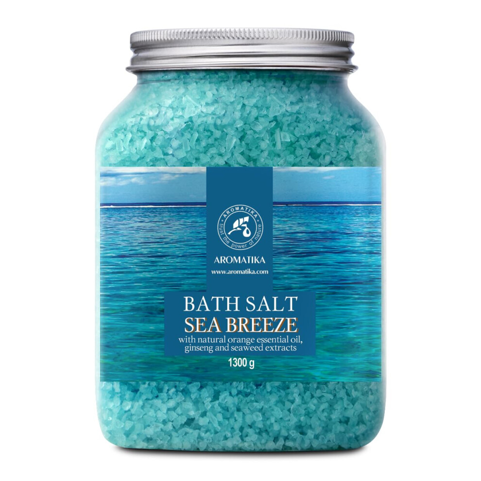 Aromatika Trust The Power Of Nature Aromatika Sea Breeze Bath Salts Â 1300 G - Aromatherapy Bath Soak For Good Sleep, Relaxing & Calming Bath, Natural Bath Salts For Soaking Bath