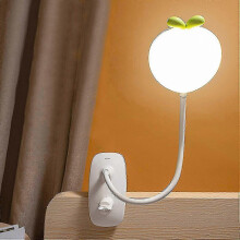 Led Clamp Lamp,flexible 360reading Light Clip-on Lamp 3 Lighting Modes And 5 Dimmable, Usb Rechargeable2400 Mah,white