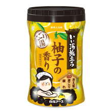 Hakugen Earth Iiyu Tabidachi Nigori Bath Salts Bottle - 600g - Yuzu Scent - Blotting Paper Set