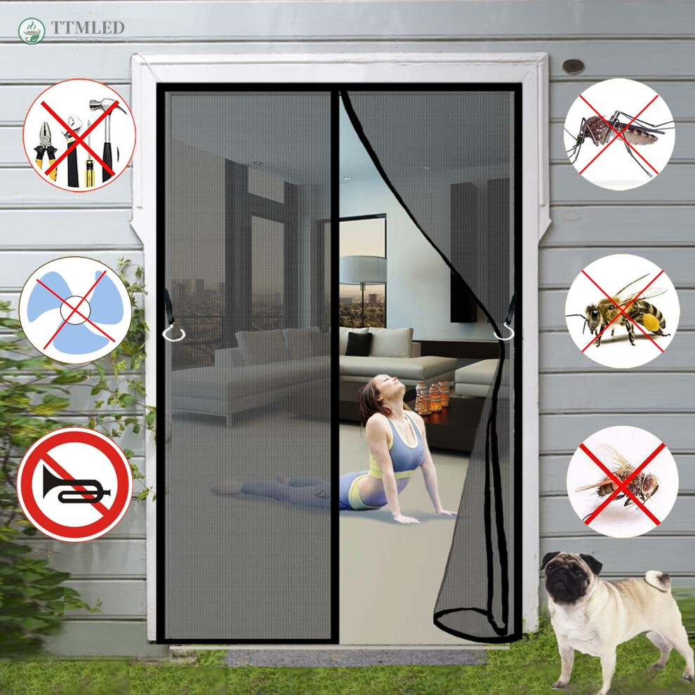 Fly Screen Door 80X200cm Keep Insects Out Mosquito Door Keep Away From 5000931755036