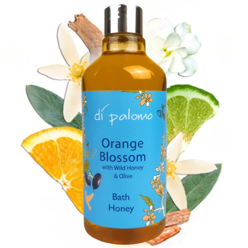 Di Palomo Orange Blossom & Honey Bath Honey 300Ml | Bath Oil & Bubble Bath Blend | Womens Shower Gel With Moisturising Skin Care