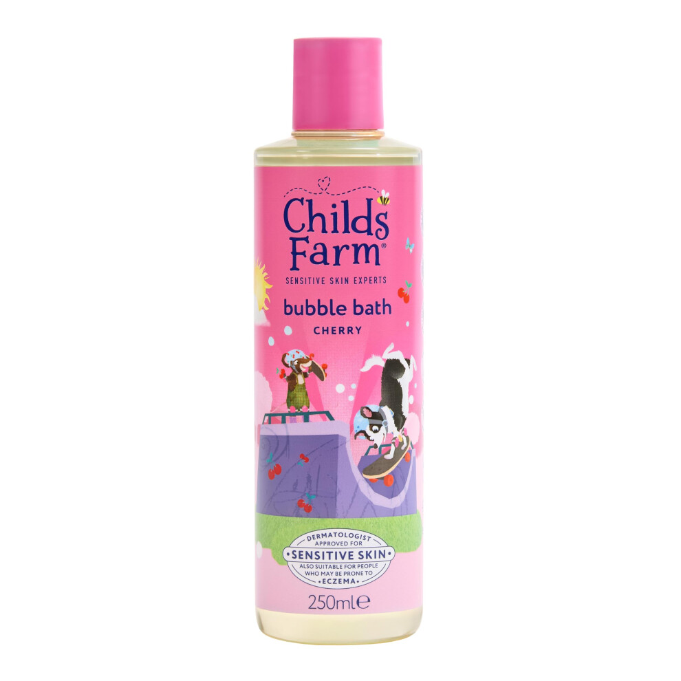 Childs Farm Kids Bubble Bath, Cherry | Gently Cleanses & Soothes | Suitable For Dry, Sensitive Skin, 250Ml
