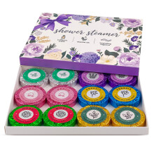 Shower Steamers Aromatherapy 12 Pack, Natural Essential Oils Shower Bombs, Stress Relief Self Care Spa Gifts for Women