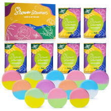 Aromatherapy Shower Steamers 12 Pack with Essential Oils - Relaxation Birthday Gift Set for Women