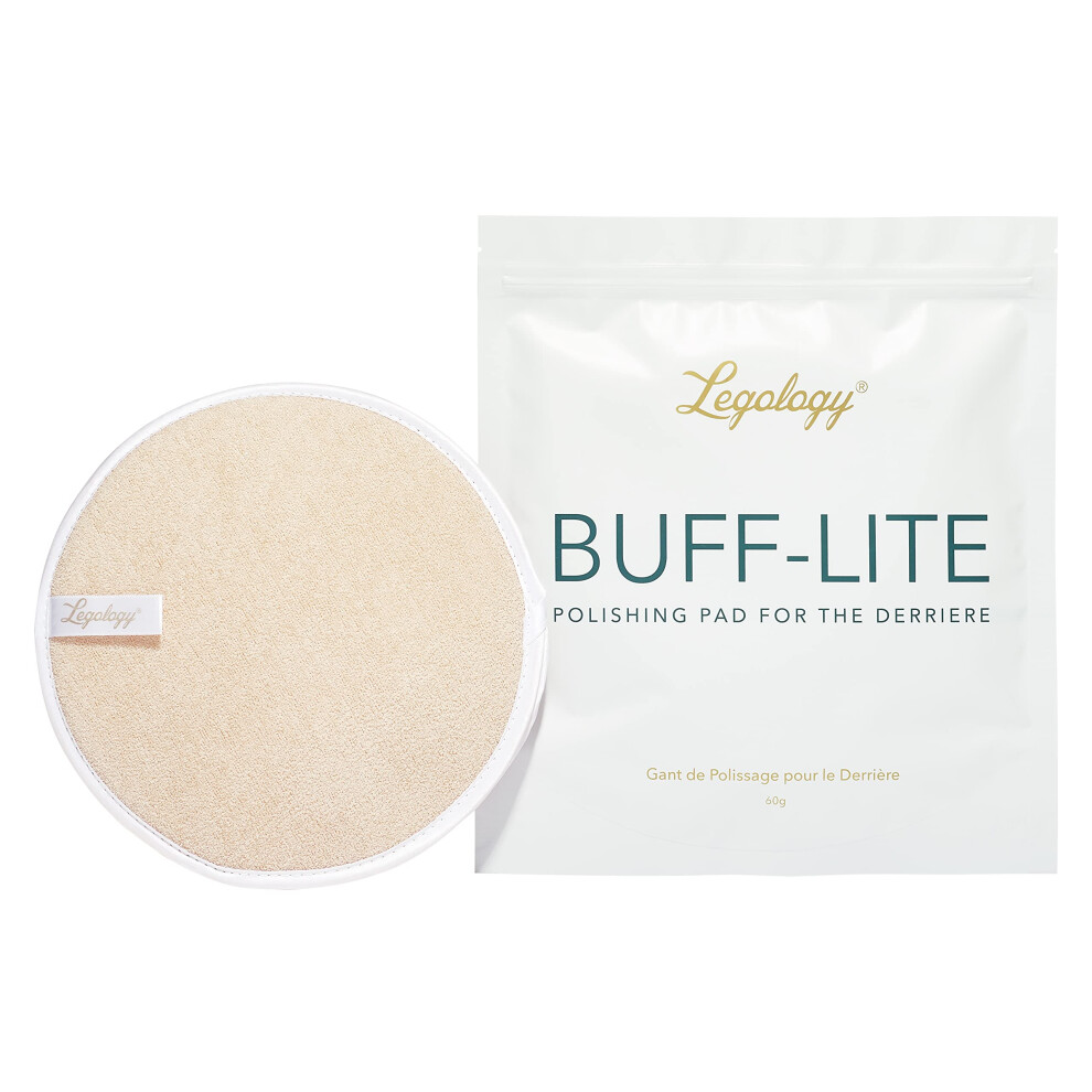 Legology Exfoliating Mitt Buff Lite For Deep Cleansing, Lymph Drainage & Skin Priming Â Dual Sided Shower Pad For Booty & Hips