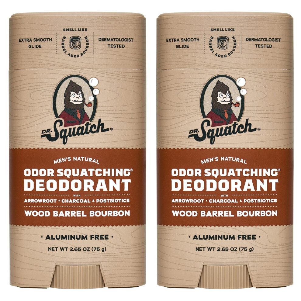 Dr. Squatch Natural MenâS Deodorant Â Aluminium Free Natural Deodorant For Men With Charcoal & Postbiotics For 72-Hour Odor Protection