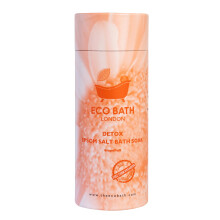 Eco Bath London Detox Epsom Salt Bath Soak - Tube 1kg, Magnesium Bath Salt Infused with Grapefruit Essential Oil