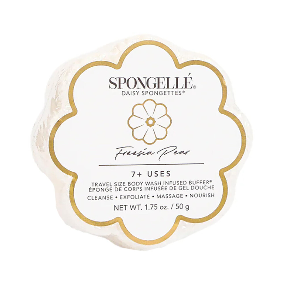 Spongelle Mini Infused Sponge Spongette Travel Freesia Pear (7+ Uses) Spongellã© 50G