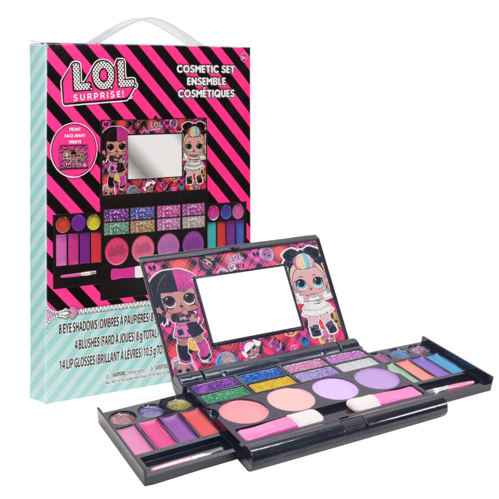 Townley Girl L.o.l Surprise! 30 Pcs Cosmetic Compact Set Includes Mirror, 14 Lip Glosses, 8 Eye Shadow