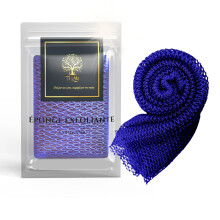 SARHAANA Sarhaana African Shower Net Djampe Exfoliating Bath Sponge Toilet Flower Glove XL Accessory for Women Men Children Body Scrub Net (Dark Blue)