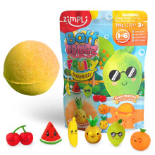 ZIMPLI - Large Fruity Surprise Bath Bomb, 1 of 6 Surprise Fruity Toys to Collect, One per Baff Bomb, Pocket Money, Bath Bomb Gift for Children