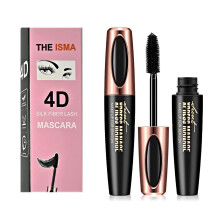 THE ISMA 4D Silk Fiber Lash Mascara Waterproof, Extra Long Lash Mascara and Thick, Long Lasting, Waterproof & Smudge-Proof Eyelashes