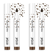 KYDA 2 Pcs Freckle Pen,Natural Lifelike Freckle Makeup Pen, Waterproof Longlasting Soft Dot Sopt for Natural Effortless Sunkissed Makeup-Light Brown