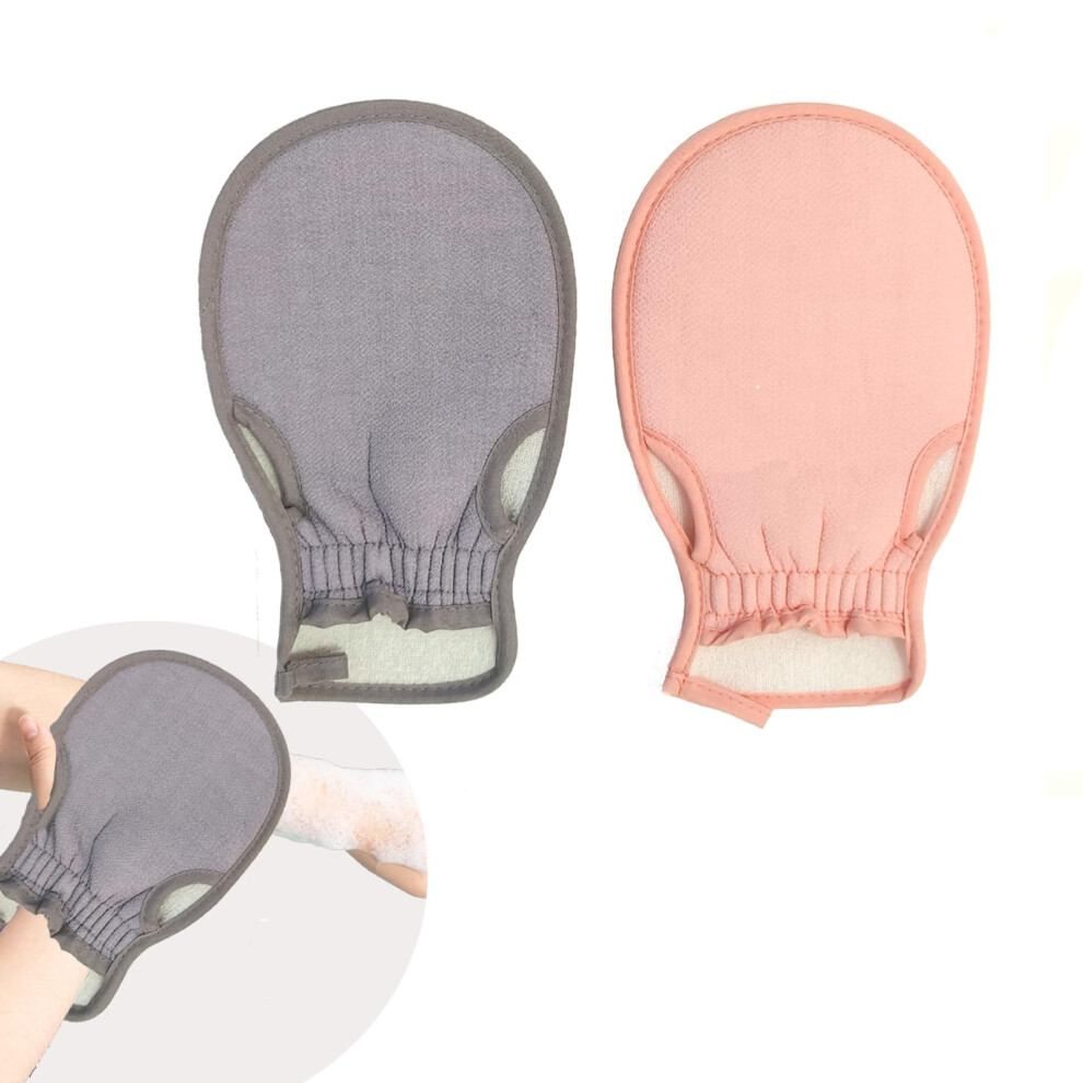 Chliinl 2Pcs Exfoliating Gloves,Exfoliating Mitt Body Scrub Glove Bath Spa Exfoliating Mittsï¼Exfoliating Glove For Dead Skin Shower Glove Body Scrubber For