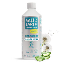 Salt of the Earth - Natural Deodorant Roll on Refill - x7 Uses - Unscented -100% Natural Origin Ingredients - Vegan - Suitable for Men