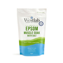 Westlab Reviving Epsom Salt | 1kg Resealable Pouch | Pure and Unscented, Pack of 1
