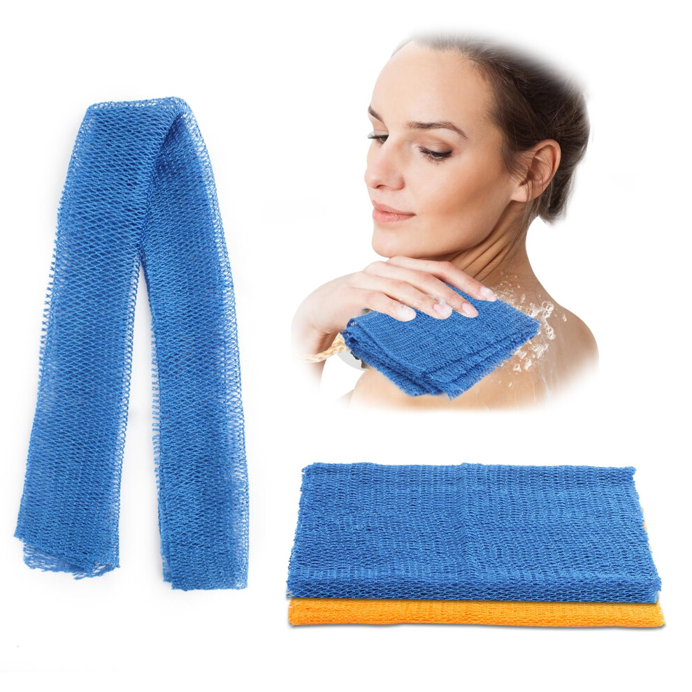 Qopahi Knotted African Net Sponge, Stretchable African Exfoliating Net With Knots
