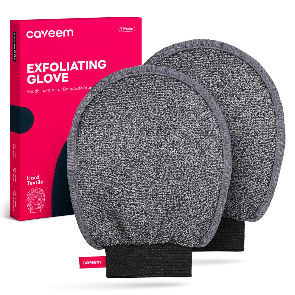 Caveem Exfoliating Glove, Body Scrubber For Deep Exfoliation, Korean Scrub Mitt, Turkish Body Exfoliator For Remove Dead Skin