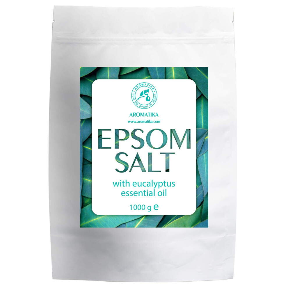 Aromatika Trust The Power Of Nature Aromatika Epsom Bath Salt With Eucalyptus Essential Oil 1 Kg Â 100% Pure Magnesium Sulphate Crystals