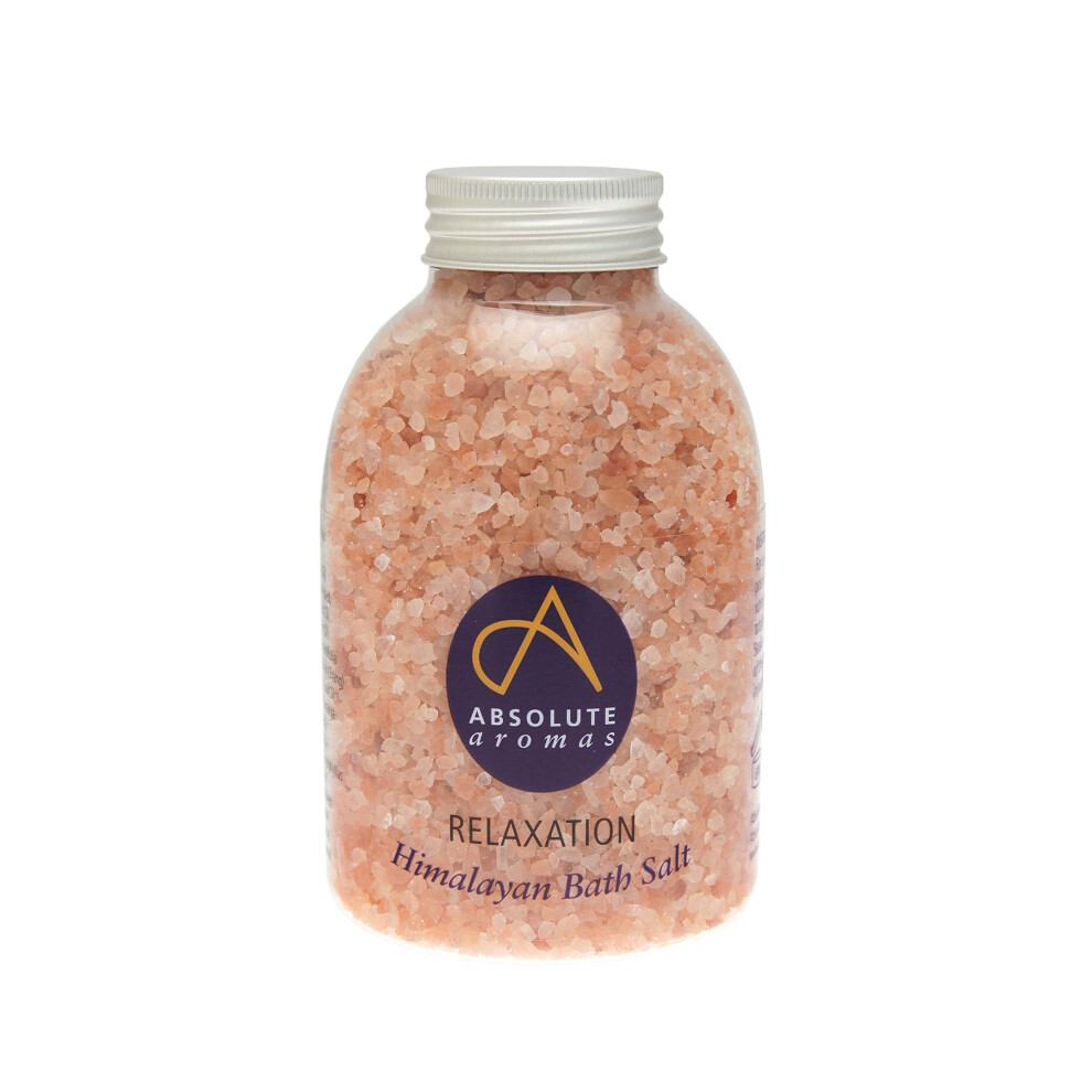 Absolute Aromas Pink Relaxation Bath Salts 625G - Natural Coarse Himalayan Salt Infused With 100% Pure Essential Oils Of Bergamot, Clary Sage