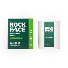 Rock Face Natural Deodorant Refill for Men - 48 Hour Protection, Aluminium Free - Original Fresh Citrus Scent