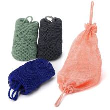 4 Pieces African Exfoliating Net, Shower Bathing Sponge, Nylon Body Back Scrubber, Stretch Length to 36 Inch