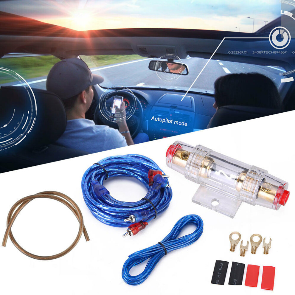 Car Amp Wiring Kit Speaker Audio Wire Subwoofer Sub Rca Amplifier Cable Agu Fuse 413590395393