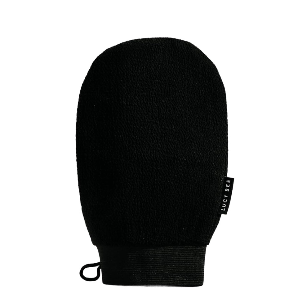 Lucy Bee Exfoliating Body Mitt, Double-Sided Glove For Smooth, Soft Skin, Removes Dry Skin, Perfect For Self-Tan Prep, Bath & Shower, Hands & Feet