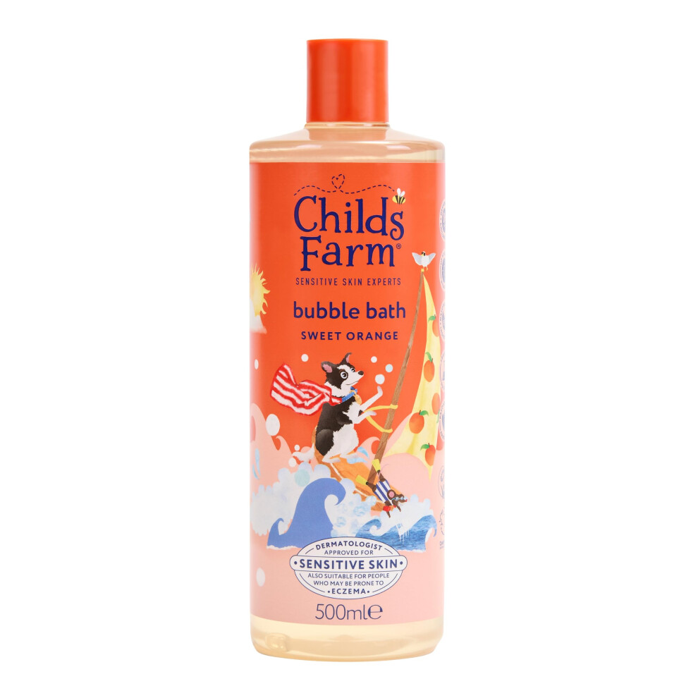 Childs Farm Orange Kids Bubble Bath, Sweet | Gently Cleanses & Soothes | Suitable For Dry, Sensitive Skin, 500Ml