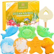 HEYMKGO Bath Bombs Gift Set 8 PCS Organic Bubble Bath Bomb for Woman Kids Girls Bath Gift with Essential Oil for Holiday Christmas Birthday Valentine