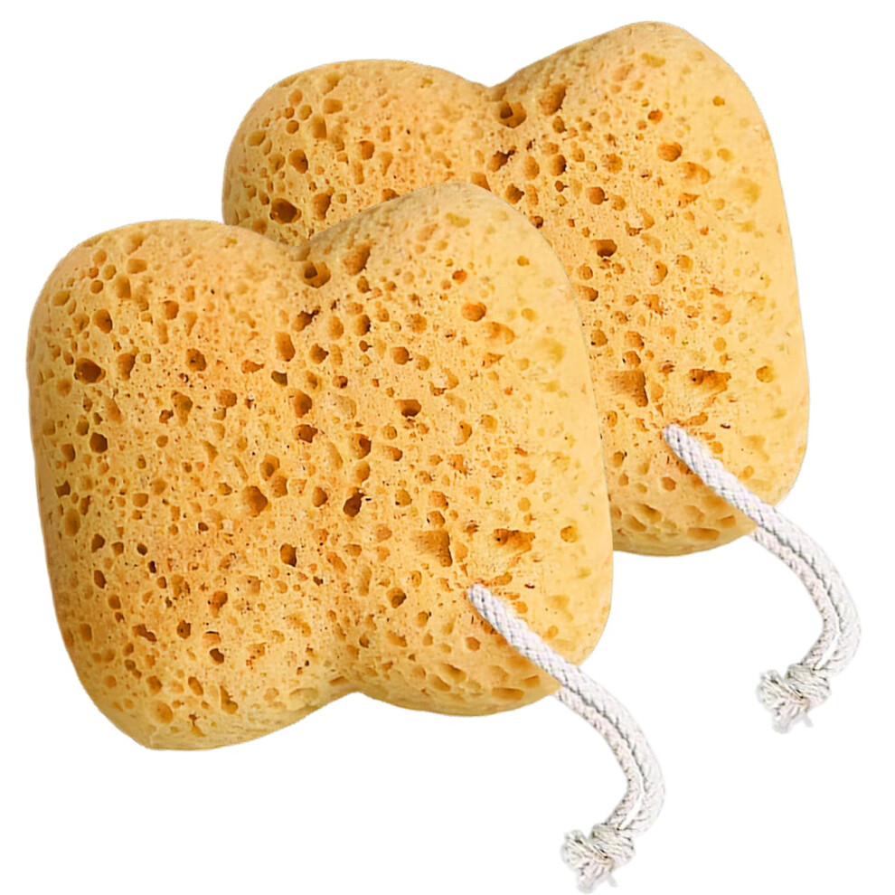Yawyo 2 Pcs Bath Sponges, Large Soft Honeycomb Baby Bath Sponge Body Shower Sponge Dense Foam For Adults And Kids Body Deep Exfoliating Gentle Cleansing