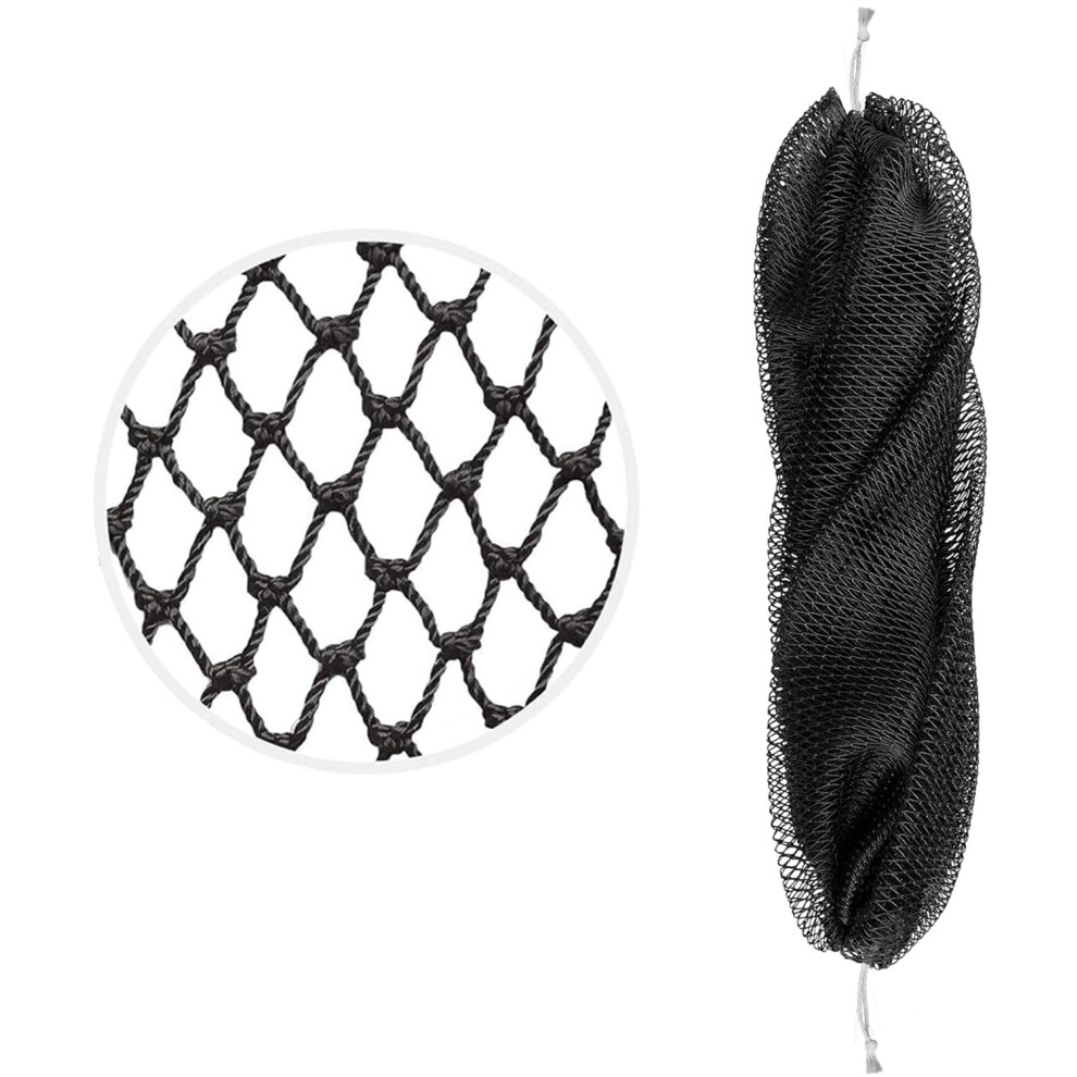Zhaohyjianm Black African Net Sponge Authentic, Extra Large Exfoliating Bath Sponge, Long Stretch Mesh Loofah For Shower Back Scrubber Washcloth(Black)