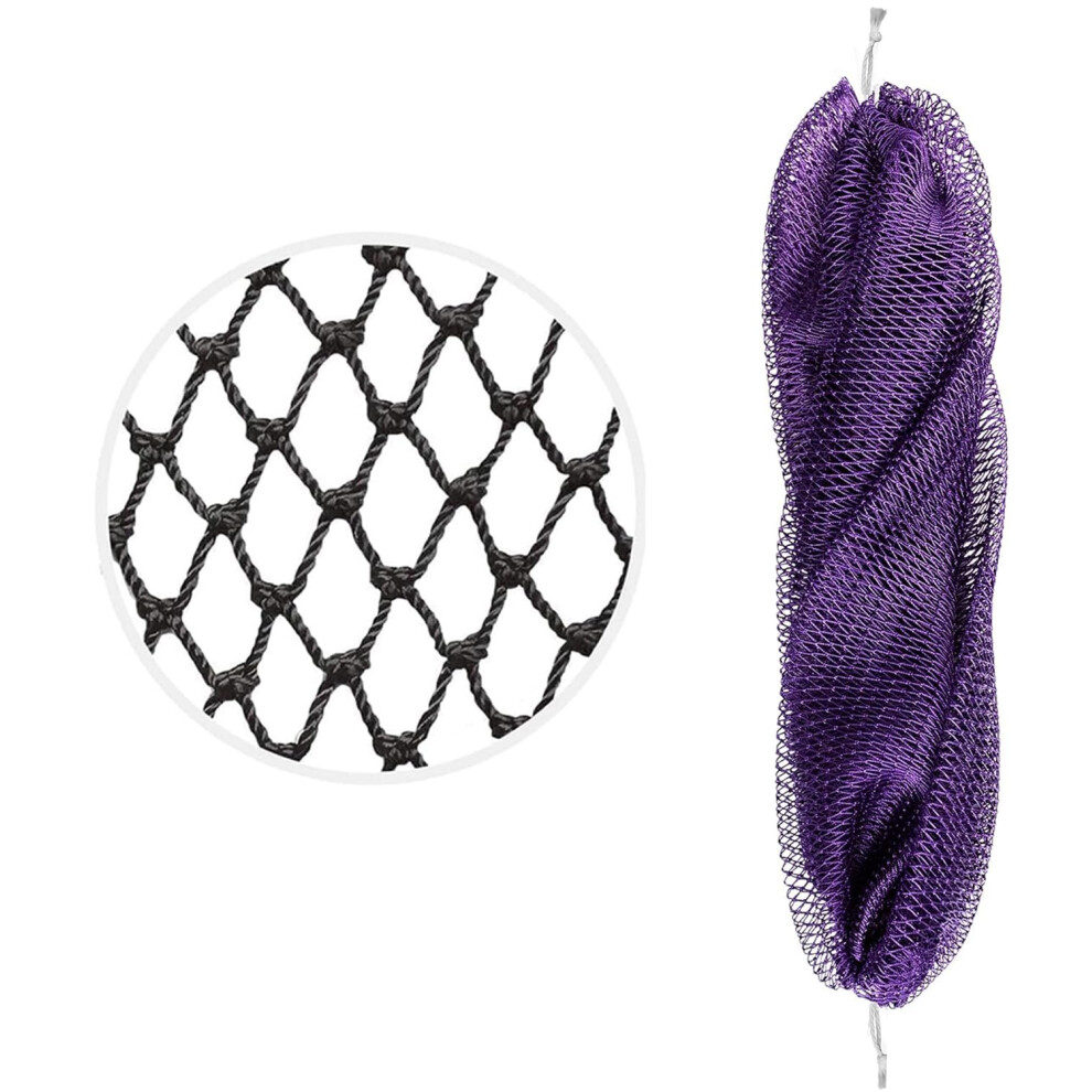Zhaohyjianm Purple African Net Sponge Authentic, Extra Large Exfoliating Bath Sponge, Long Stretch Mesh Loofah For Shower Back Scrubber Washcloth (Purple)