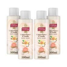 Imperial Leather Comforting Cotton Flower & Vanilla Bath Soak, Rich Indulgent Lather & Long Lasting Luxury Fragrance, Vegan & Cruelty Free 4 x 500ml