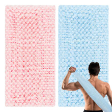 2 Pcs Japanese Exfoliating Shower Towel, Exfoliating Towel, Back Scrubber Set for Scrubbing, Lathering and Dead Skin Removal