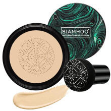 SIAMHOO CC Cream Foundation with Mushroom Head Air Cushion CC Cream Foundation Full Coverage for Flawless Makeup, Even Skin Tone 0.7fl.oz - Ivory
