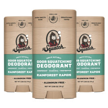 Dr. Squatch Natural Men’s Deodorant – Aluminium Free Natural Deodorant For Men with Charcoal & Postbiotics for 72-Hour Odor Protection
