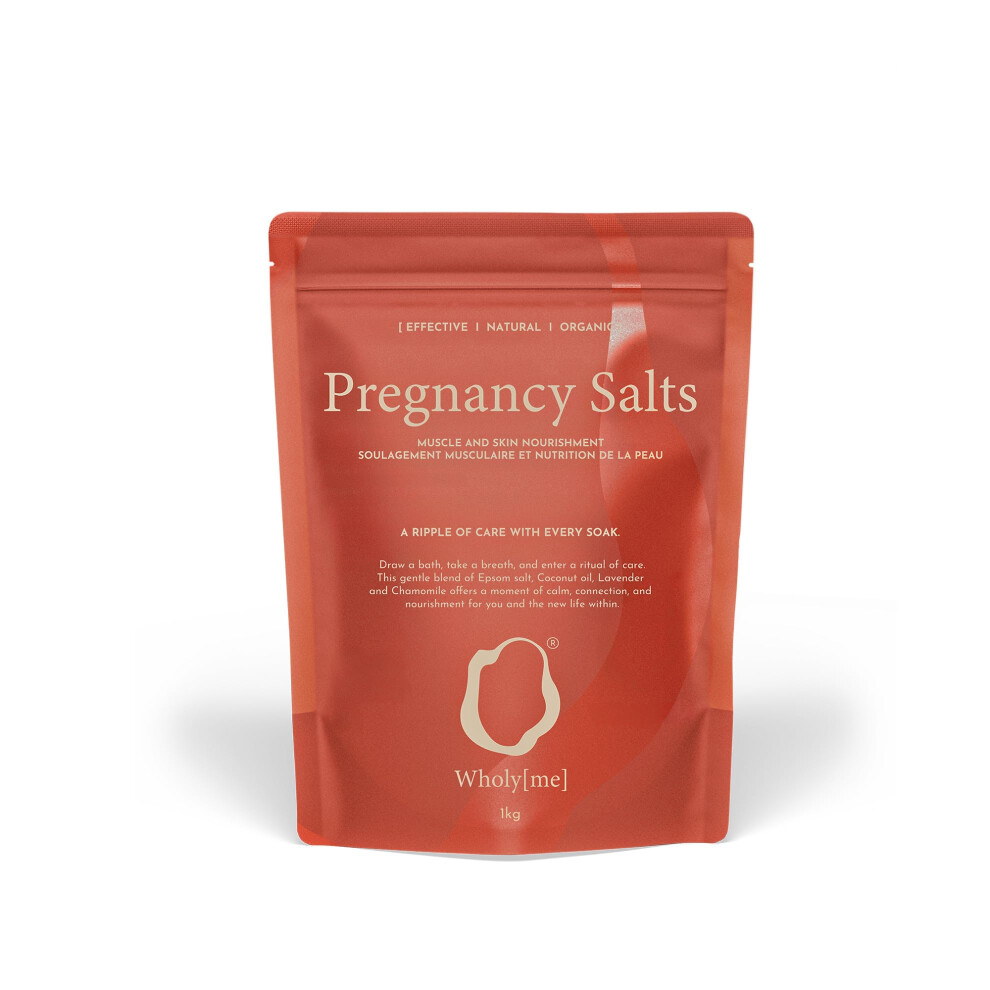 Wholyme Pregnancy Bath Salts - Epsom Salt For Mothers-To-Be. Eases Muscular Tension & Irritated Skin. Promotes Skin Elasticity