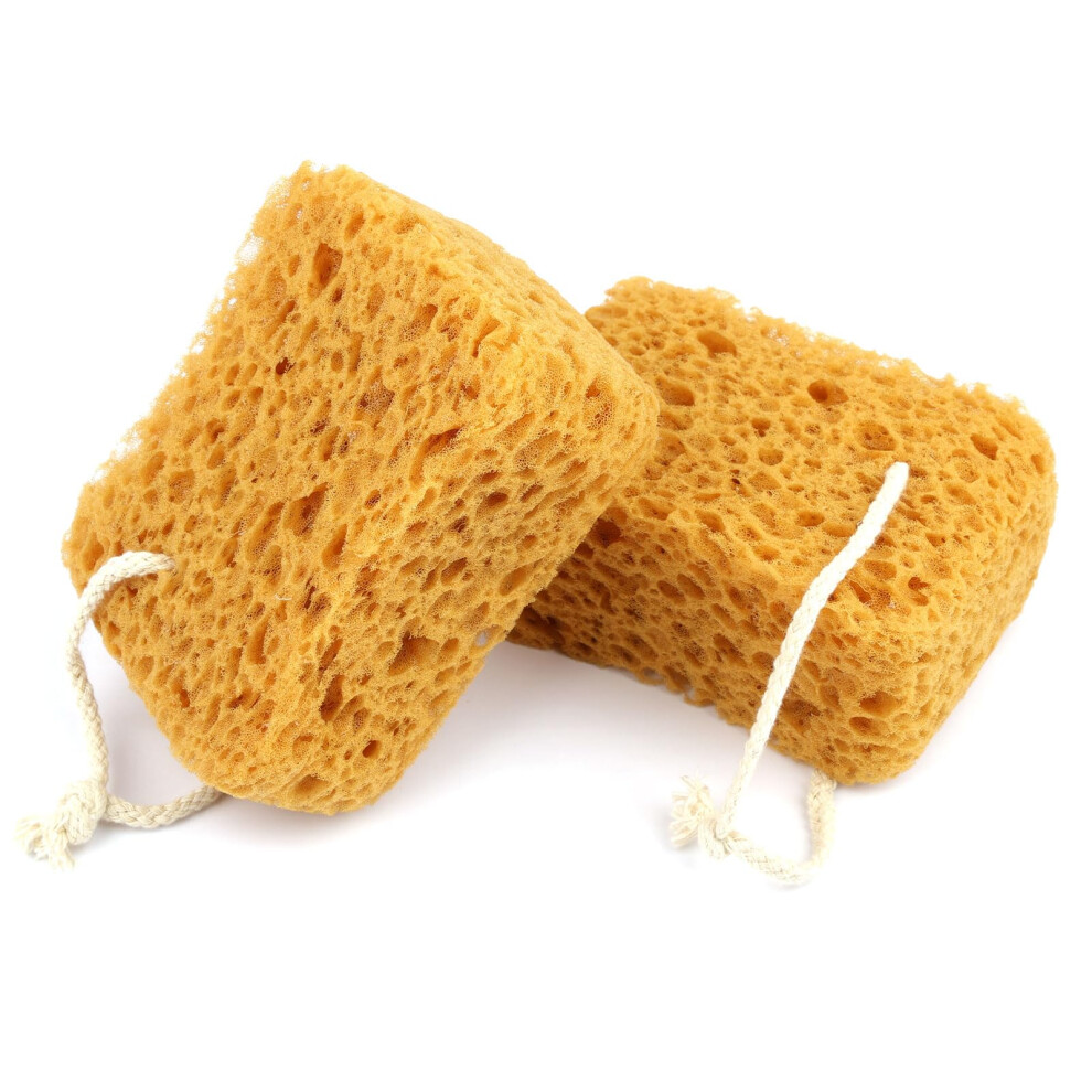Maxmoc Bath Sponges,2 Pcs Natural Sponge Honeycomb,Larger Shower Sea Sponge For Women Men,Exfoliating Deep Cleansing,Ultra-Soft For Sensitive Dry Skin