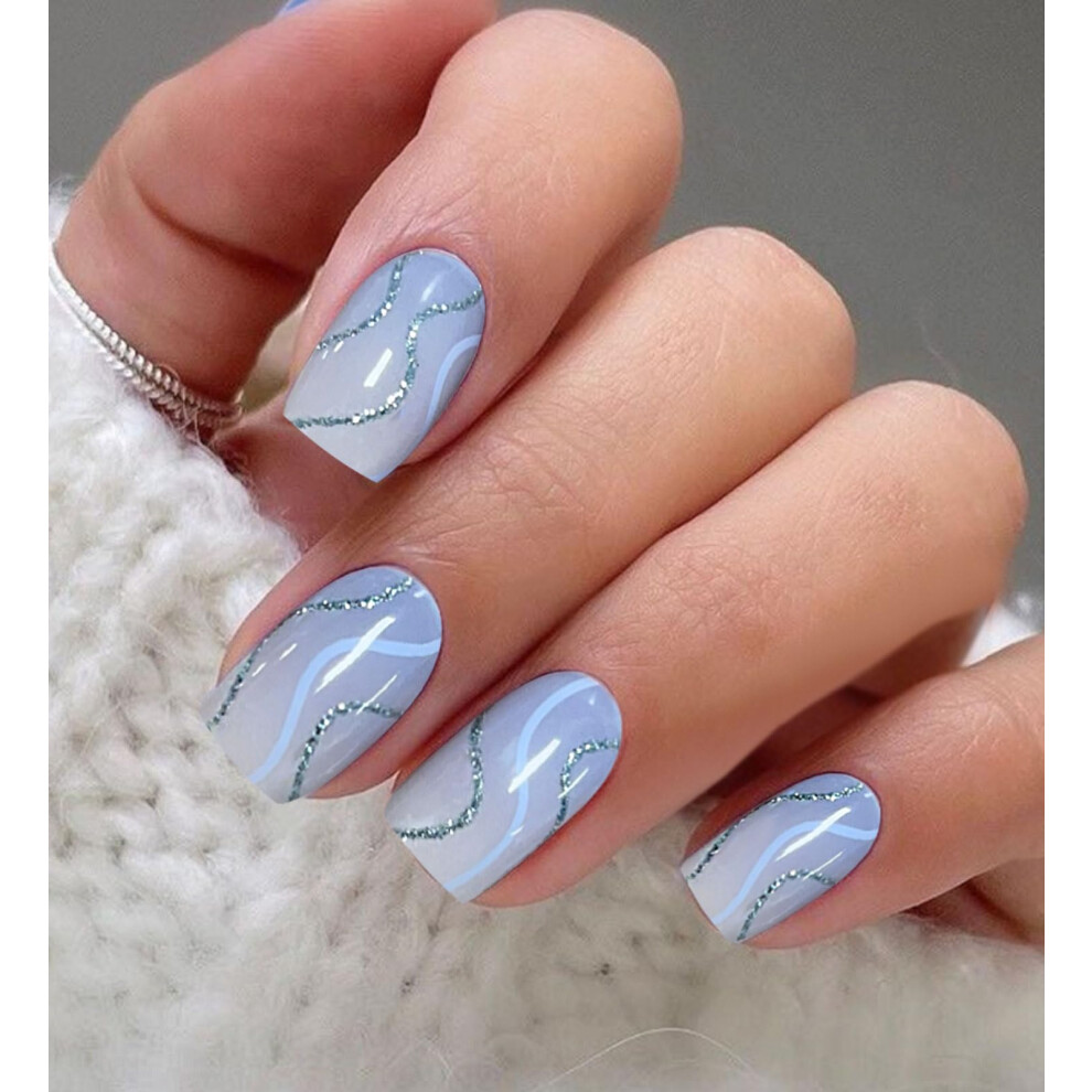 Jmeowio Gel Nail Stickers Gradient Semi Cured Gel Nail Strips Wraps Uv/Led Nails Art Design Decoration