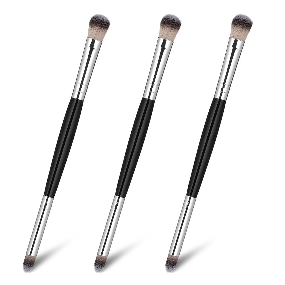 Sorcristy 3 Pcs Eyeshadow Brush Set, Professional Eye Makeup Brushes For Eyebrows, Concealer Brush Eye Shadow Blending Brush For Concealer, Lipstick