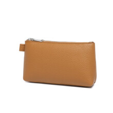 YONBEN PU Leather Makeup Simple and Convenient Handbag Small Exquisite Storage Bag, PU/Ochre, Simple
